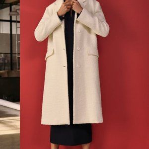 NWT Zara Straight Cut Wool Blend Coat - Size Small